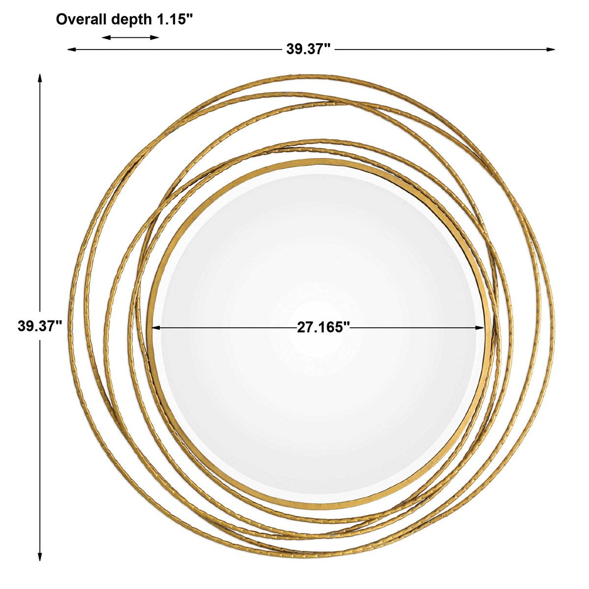 Carter 39" Iron Coils Round Mirror