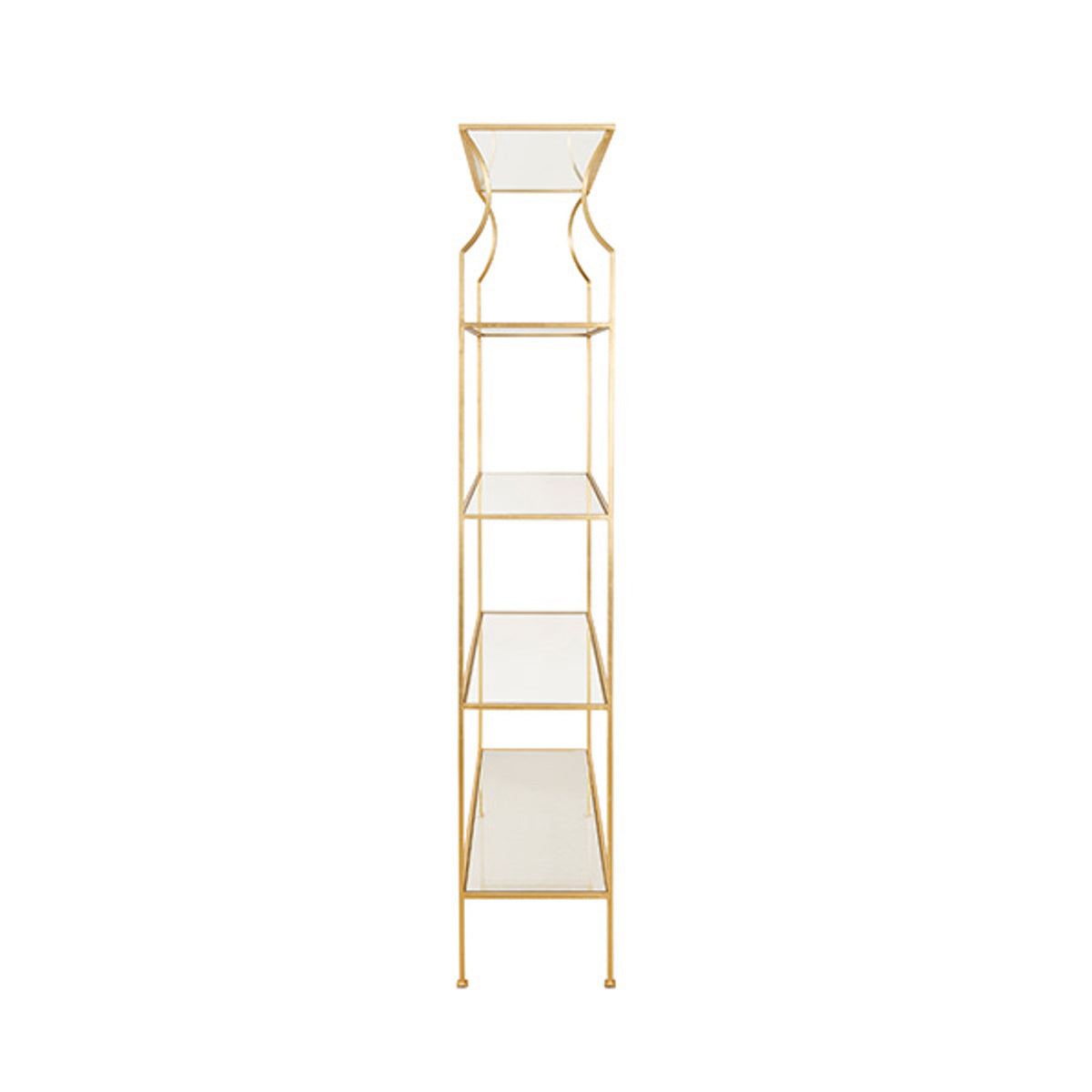 Mona Flared Gold Leaf Etagere