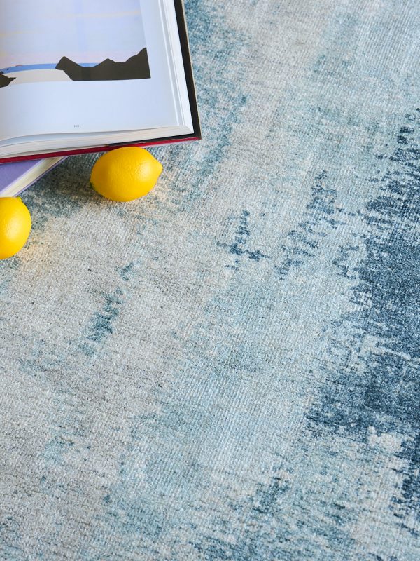 Penelope Blue Hand Loomed Area Rug - Elegance Collection