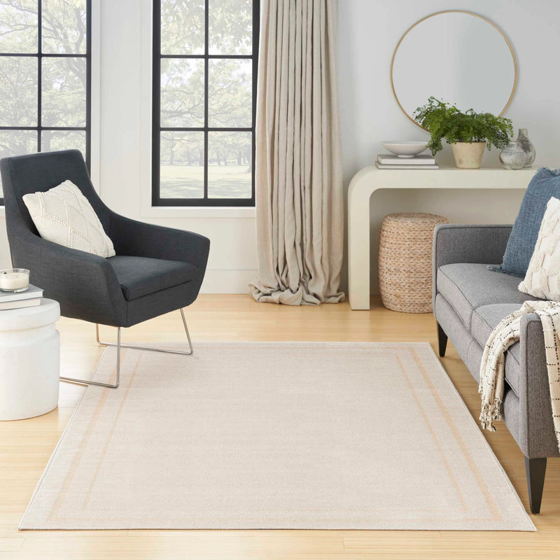 Ainslee Indoor/Outdoor Ivory & Gold Area Rug - Elegance Collection