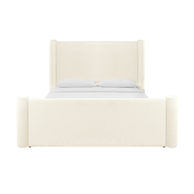 Anyah Cream Velvet Full Bed