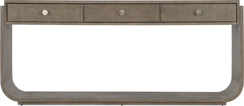 Reyeh Dark Wood & Pewter Modern Console Table