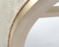 Reed 61" Antique Silver Curved Bench