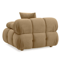 Vogue Cafe Au Lait Performance Velvet Modular Corner Chair