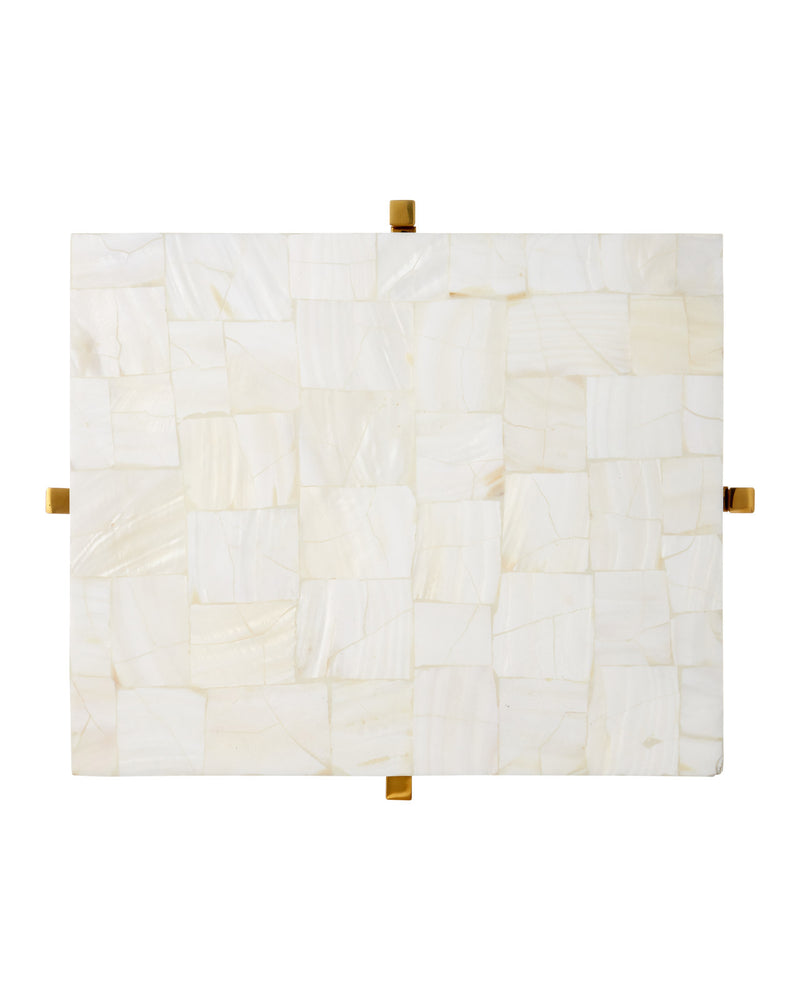 Amelie Mother of Pearl & Brass Martini Table