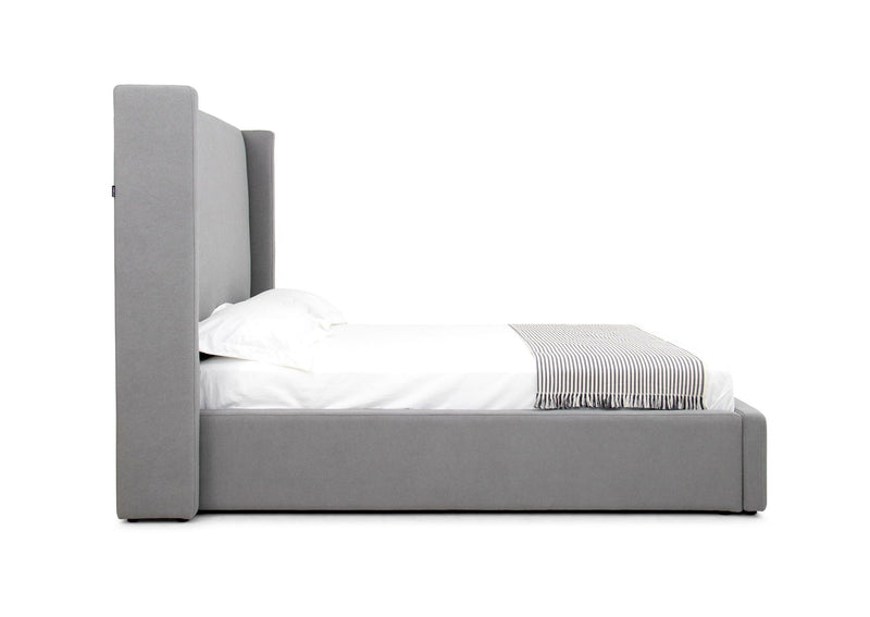 Casy Modern Grey Fabric Bed