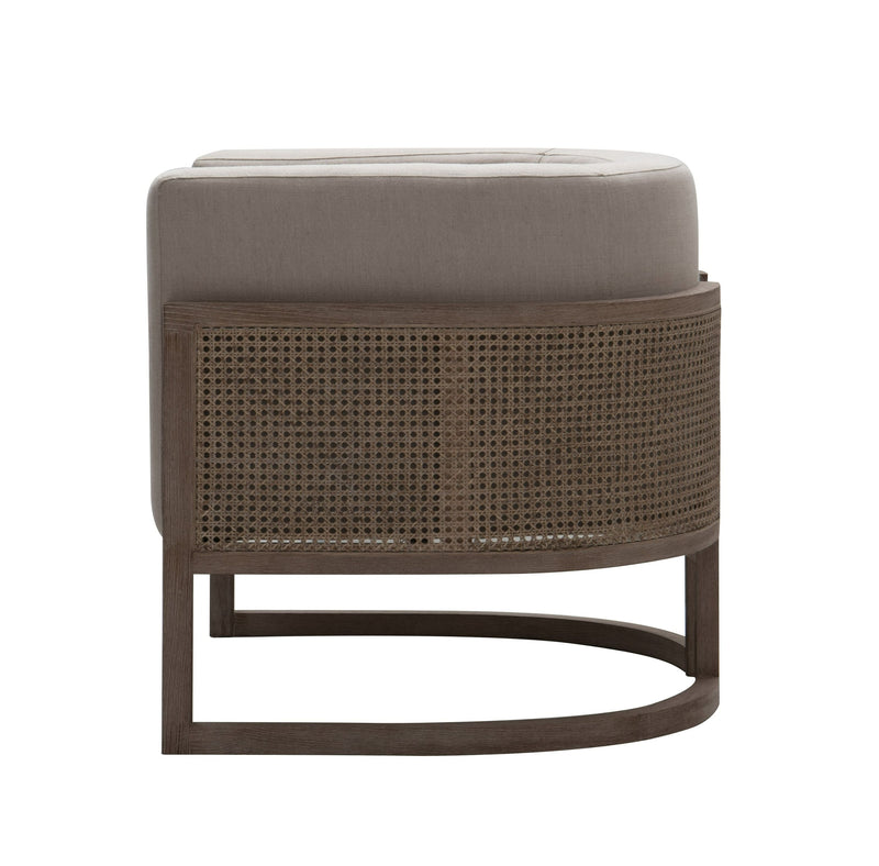 Crest Modern Grey Rattan Accent Chair