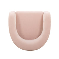 Clara Blush Performance Velvet Curved Accent Chair