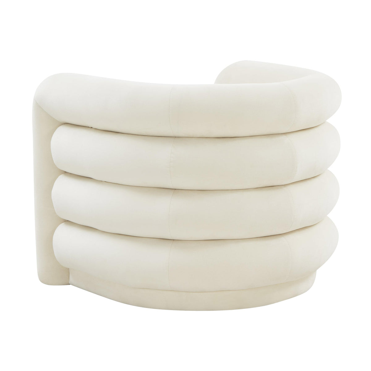 Manee Cream Performance Velvet Accent Chair