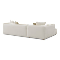 Isla 111” Cream Linen LAF Sectional Sofa