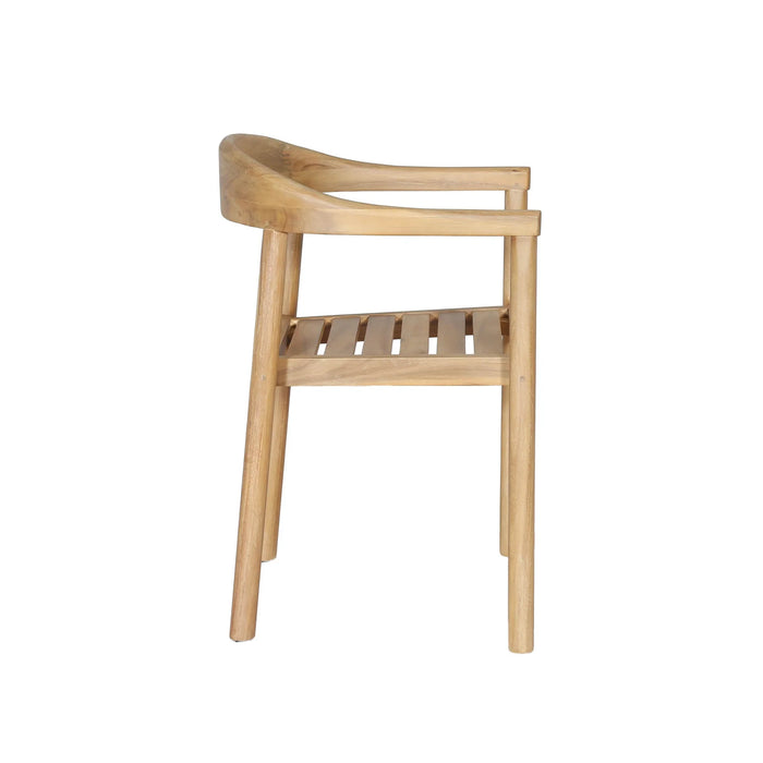 Ellie Outdoor Acacia Dining Chair (Set of 2)