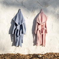 Bee Waffle Baby Blue Kids Luxury Bath Robe