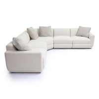 Arabella 105.5" Cream Chenille Modular L-Sectional