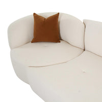 Pablo 111.8" Cream Boucle 2-Piece Modular RAF Sofa