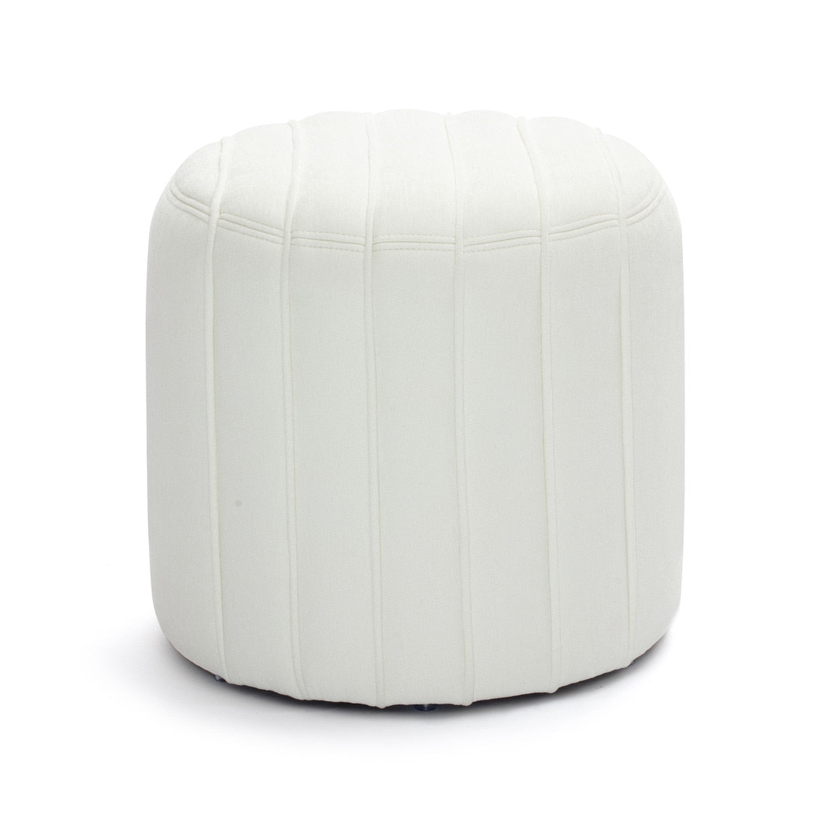 Addison Cream Chenille Ottoman