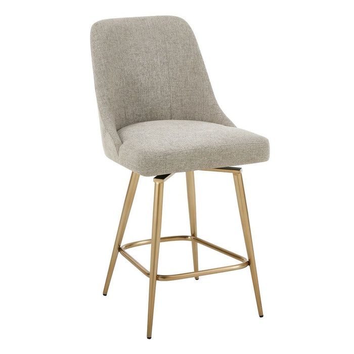 Wellington Taupe & Brushed Gold Counter Stool