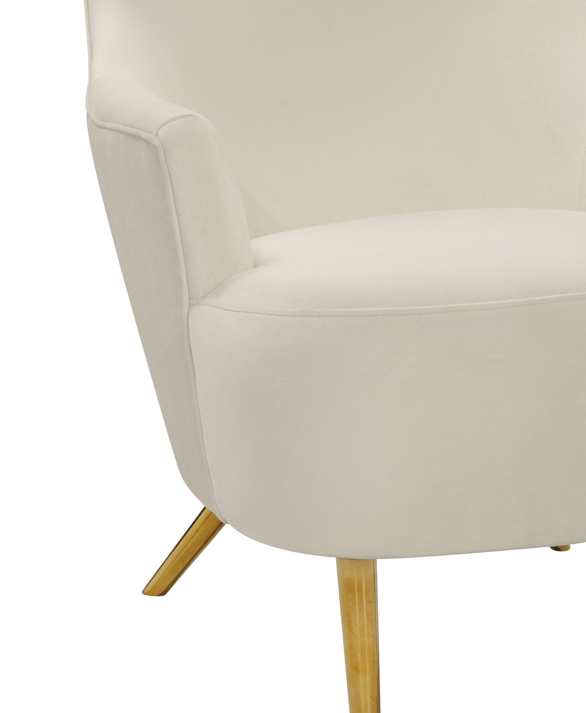 Versailles Cream Velvet Wingback Chair - Luxury Living Collection