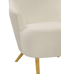 Versailles Cream Velvet Wingback Chair - Luxury Living Collection