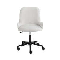 Tulle Light Grey Linen Office Chair