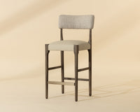 Guardi Oatmeal Fabric & Faux Leather Counter Stool