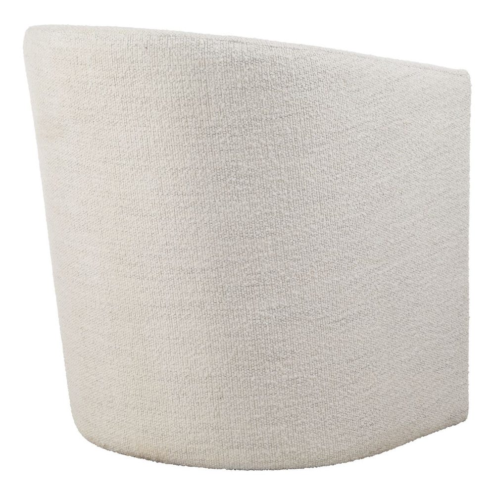 Barrel White Boucle Dining Chair/Accent Chair