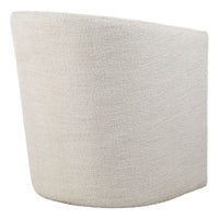 Barrel White Boucle Dining Chair/Accent Chair