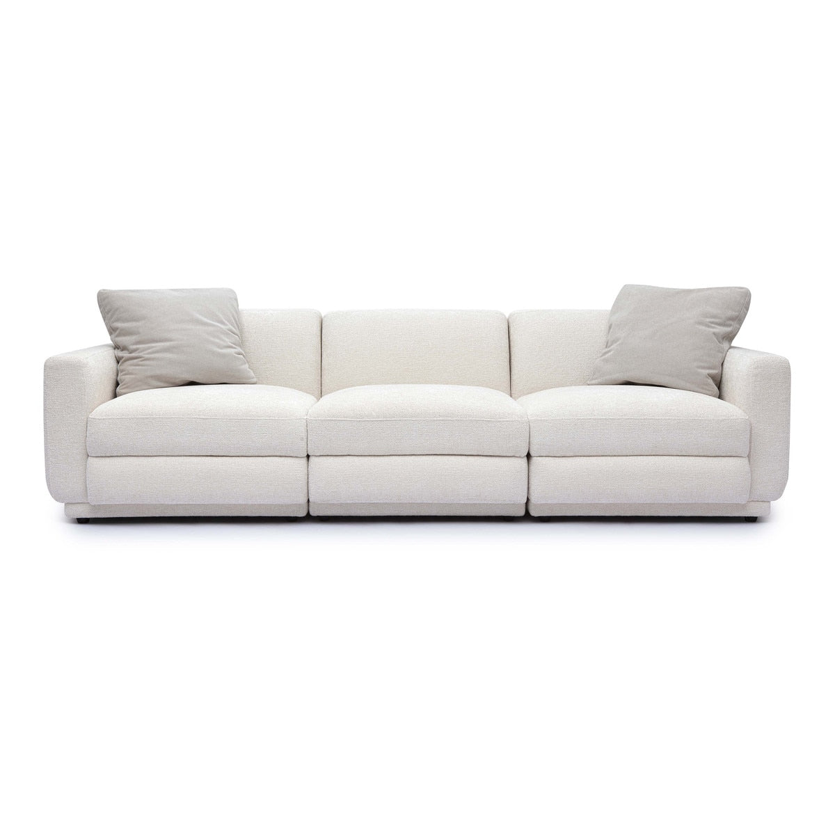 Arabella 95.7" Cream Chenille Modular Sofa