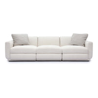 Arabella 95.7" Cream Chenille Modular Sofa