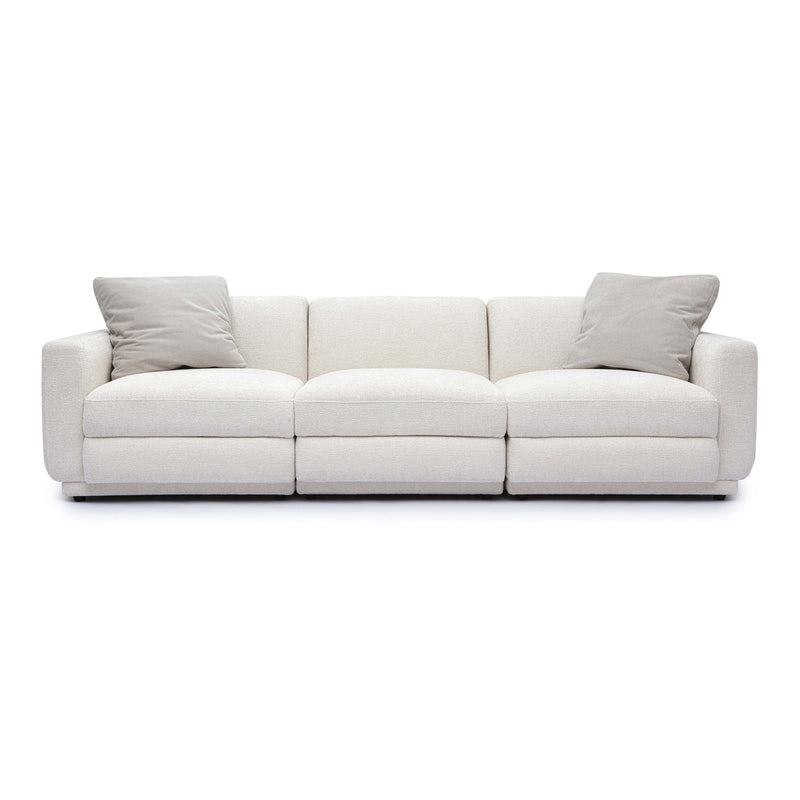 Arabella 95.7" Cream Chenille Modular Sofa