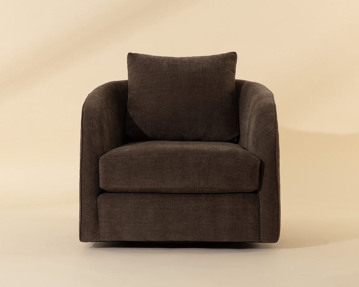 Wexford Rich Chocolate Swivel Accent Chair