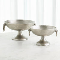 Ring Handle Antique Nickel Bowls (2 Sizes Available)