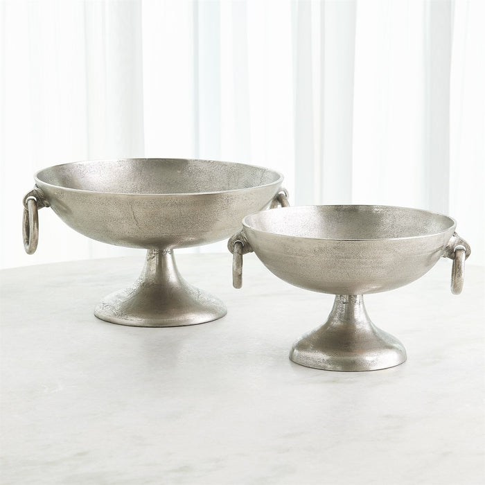 Ring Handle Antique Nickel Bowls (2 Sizes Available)