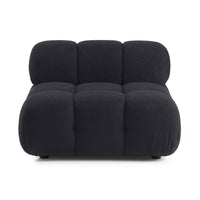 Vogue Black Vegan Shearling Modular Armless Chair