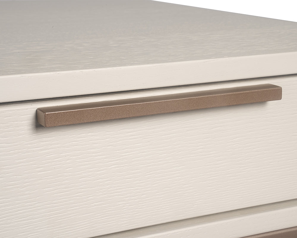 Rebel 59.25" Modern Cream Oak & Gold Desk