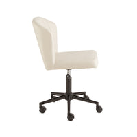 Greer Ivory Linen Office Chair