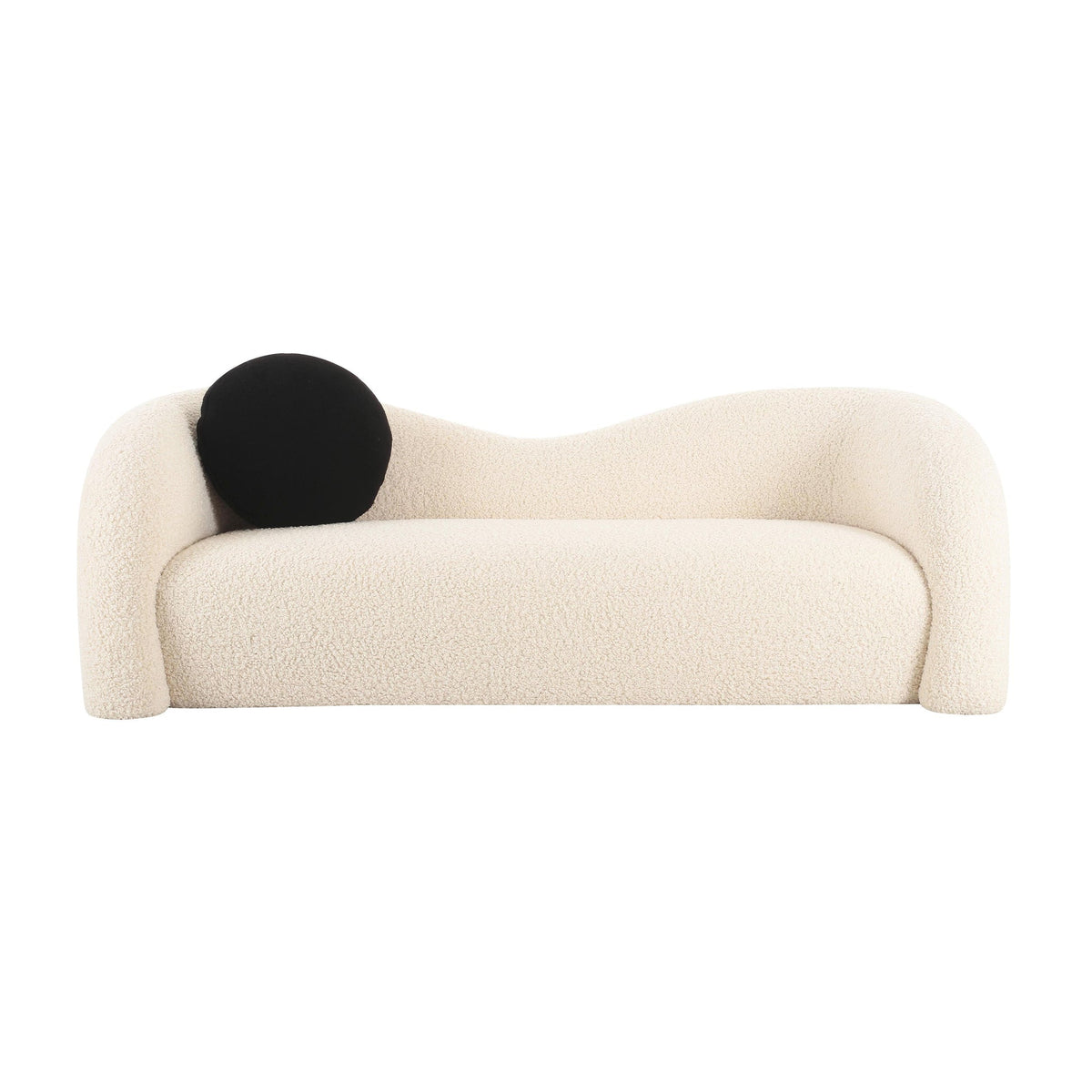 Laylie 84" Beige Faux Shearling Sofa
