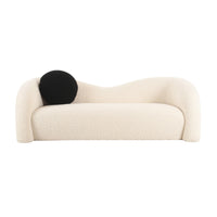 Laylie 84" Beige Faux Shearling Sofa
