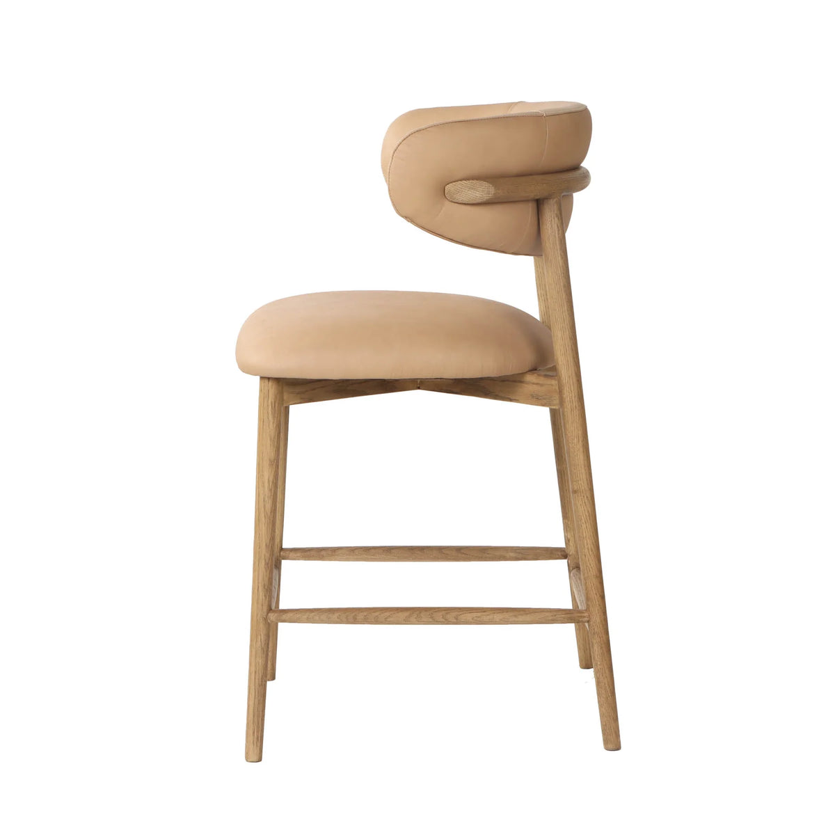 Rowan Tan Leather Counter Stool