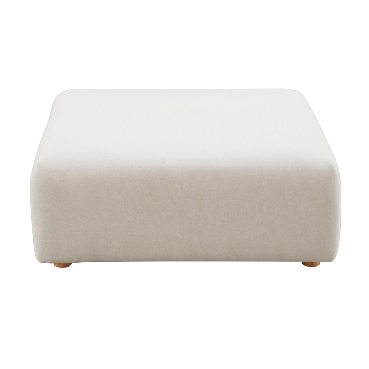 Karsyn Cream Performance Linen Ottoman