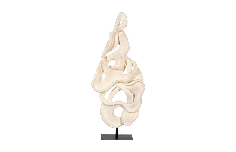 Dancing Ribbon in Natural Cast Stone Sculpture