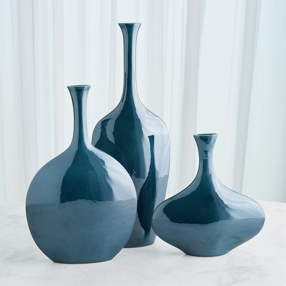 Silhouette Blue Ceramic Vase (3 Sizes Available)