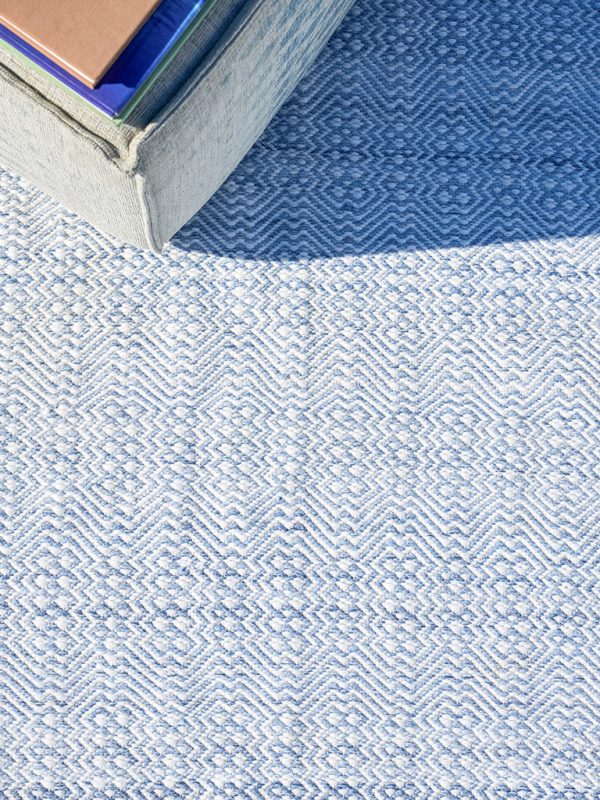 Waves Light Blue Outdoor Area Rug - Elegance Collection