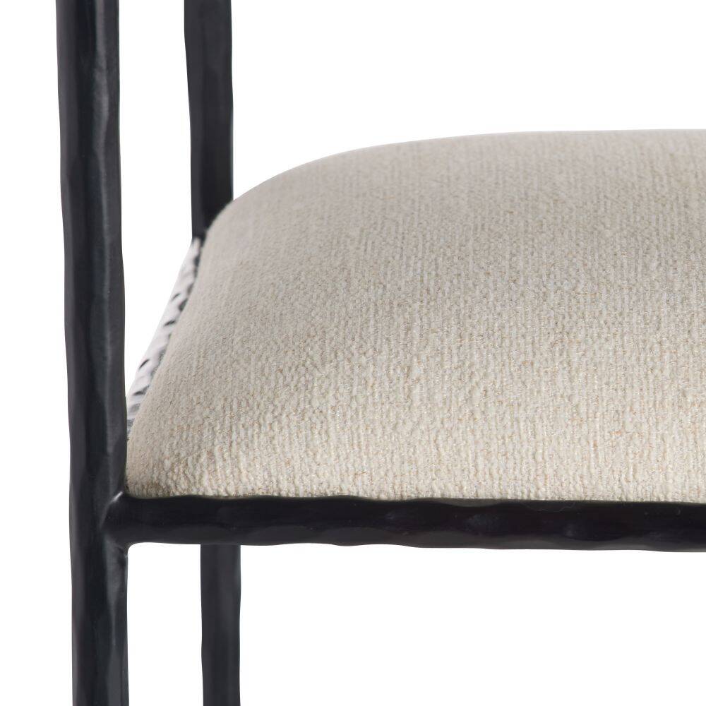 Musa White Performance Fabric Bar Stool