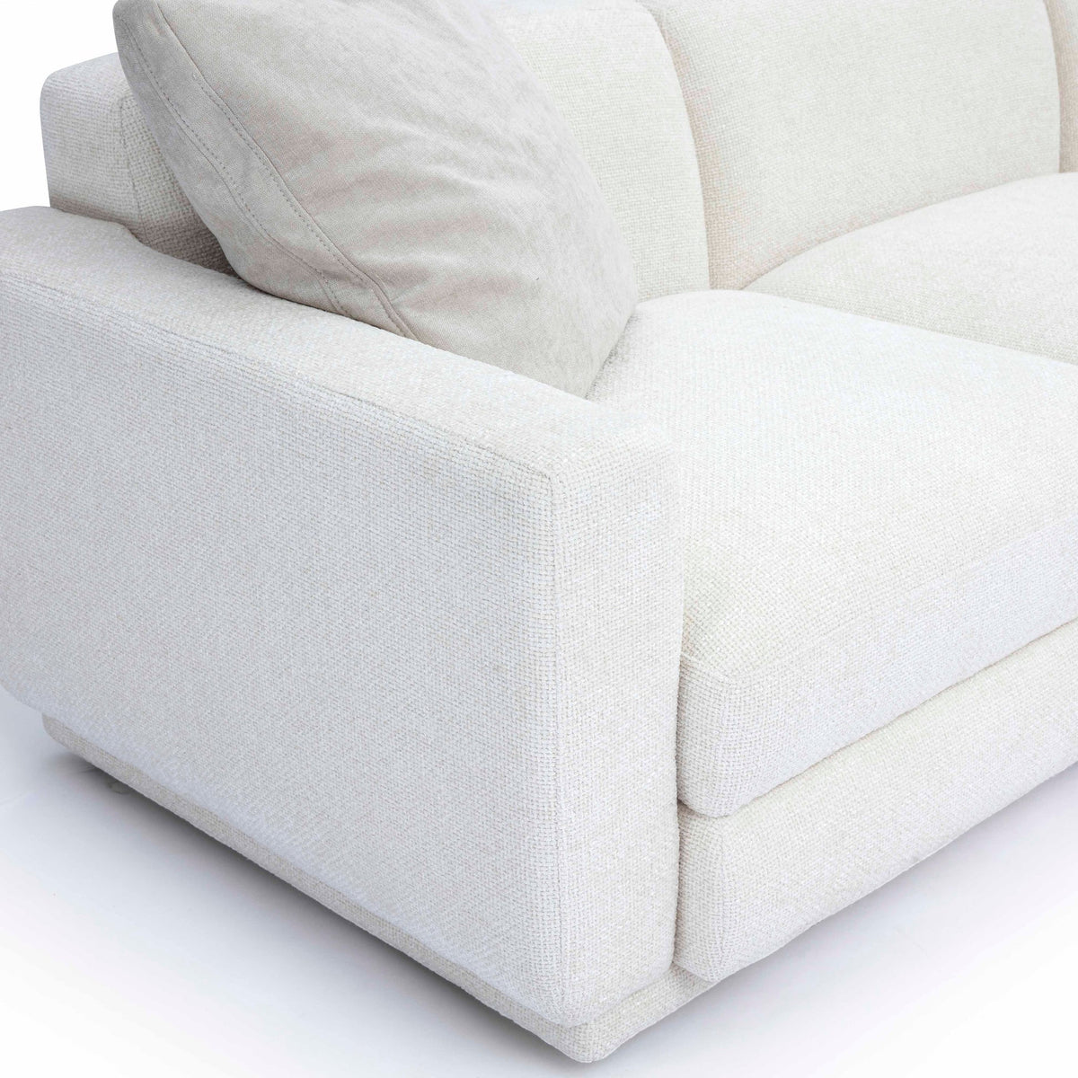 Arabella 143.2" Cream Performance Chenille Modular U-Sectional