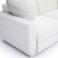 Arabella 143.2" Cream Performance Chenille Modular U-Sectional