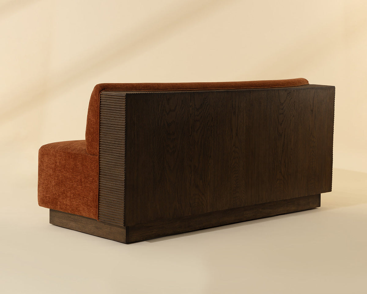 Cinder 66.75" Opera Spice Upholstered Dining Banquette