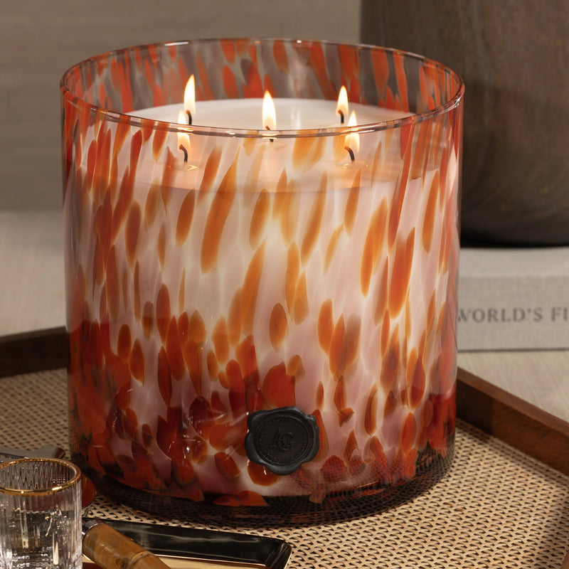 Opal Glass Five-Wick Candle Jar Red/Cardamom Negroni (Set of 2)