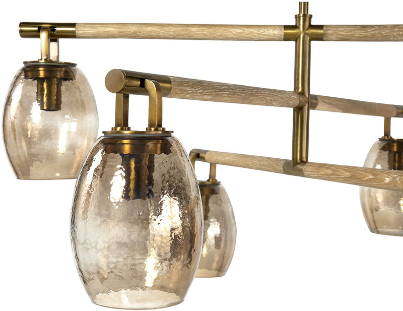 Octavia Amber & Gold Chandelier
