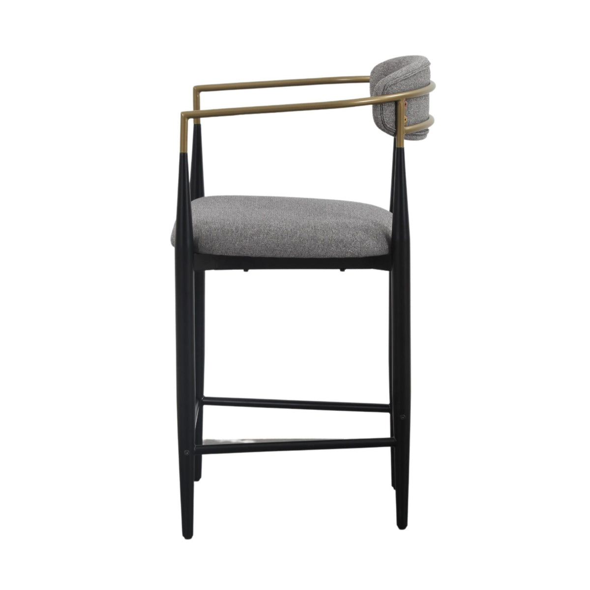 Nicole Medium Grey/Gold & Black Counter Chair