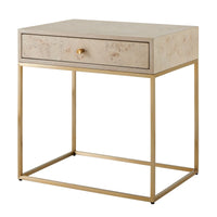 Juliette Maple Burl Nightstand/End Table